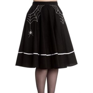 Hell Bunny Miss Muffet Black Spider Web Skirt